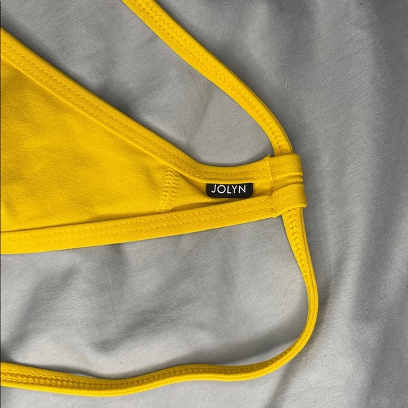 Jolyn Clothing Like New Yellow Bikini Top Size Small - Picture 2 of 4